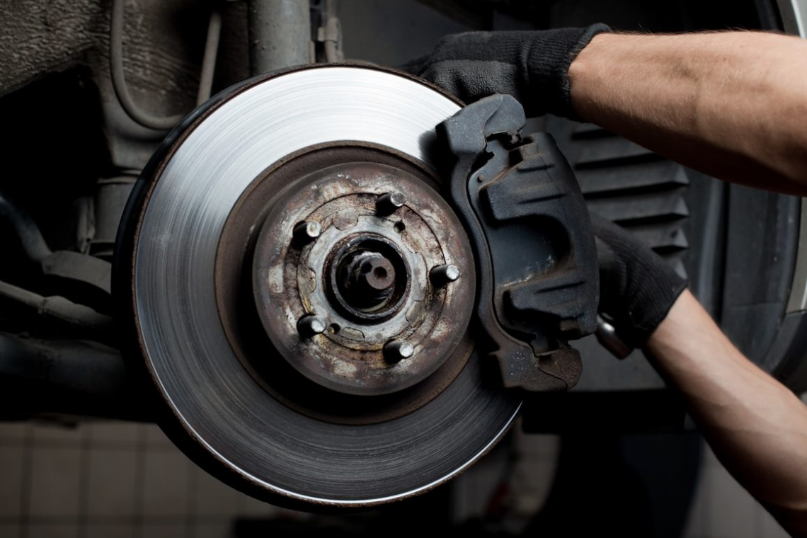 Lexus brakes being serviced