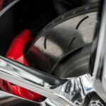 Closeup of car brakes